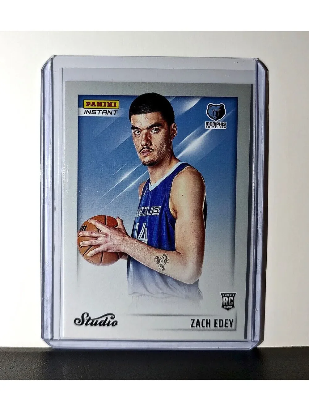 Zach Edey 2024-25 Panini NBA Studio #38 Rookie Card Memphis Grizzlies 1/275